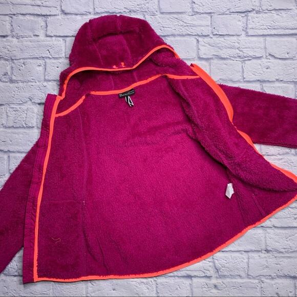 Under Armour Cozy Fleece Jacket in Fuchsia Pink - Picture 5 of 9